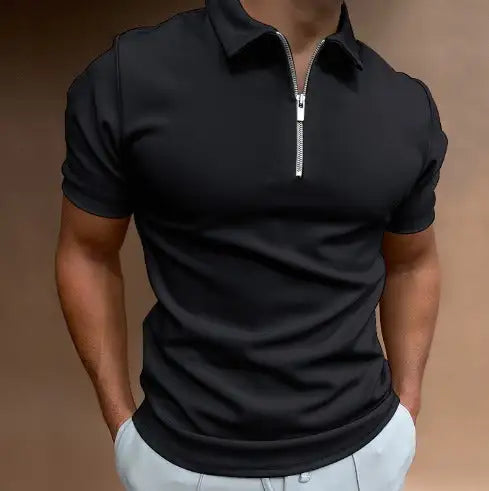 Santiago Zip-Up Polo Shirt - HERITAGE HOME 