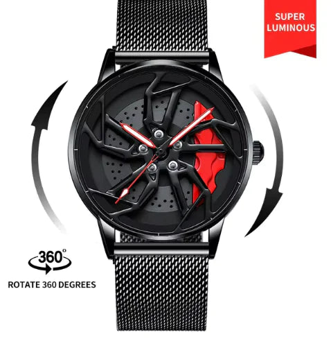 Men 3D Real Wheel Watches - HERITAGE HOME 